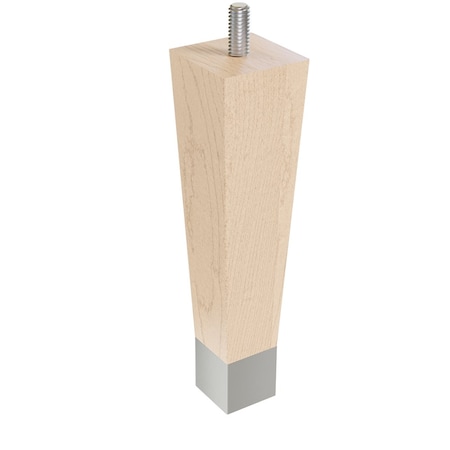 Designs Of Distinction 6" Square Tapered Leg with bolt and 1" Chrome Ferrule - Hardwood 01241006MACR6